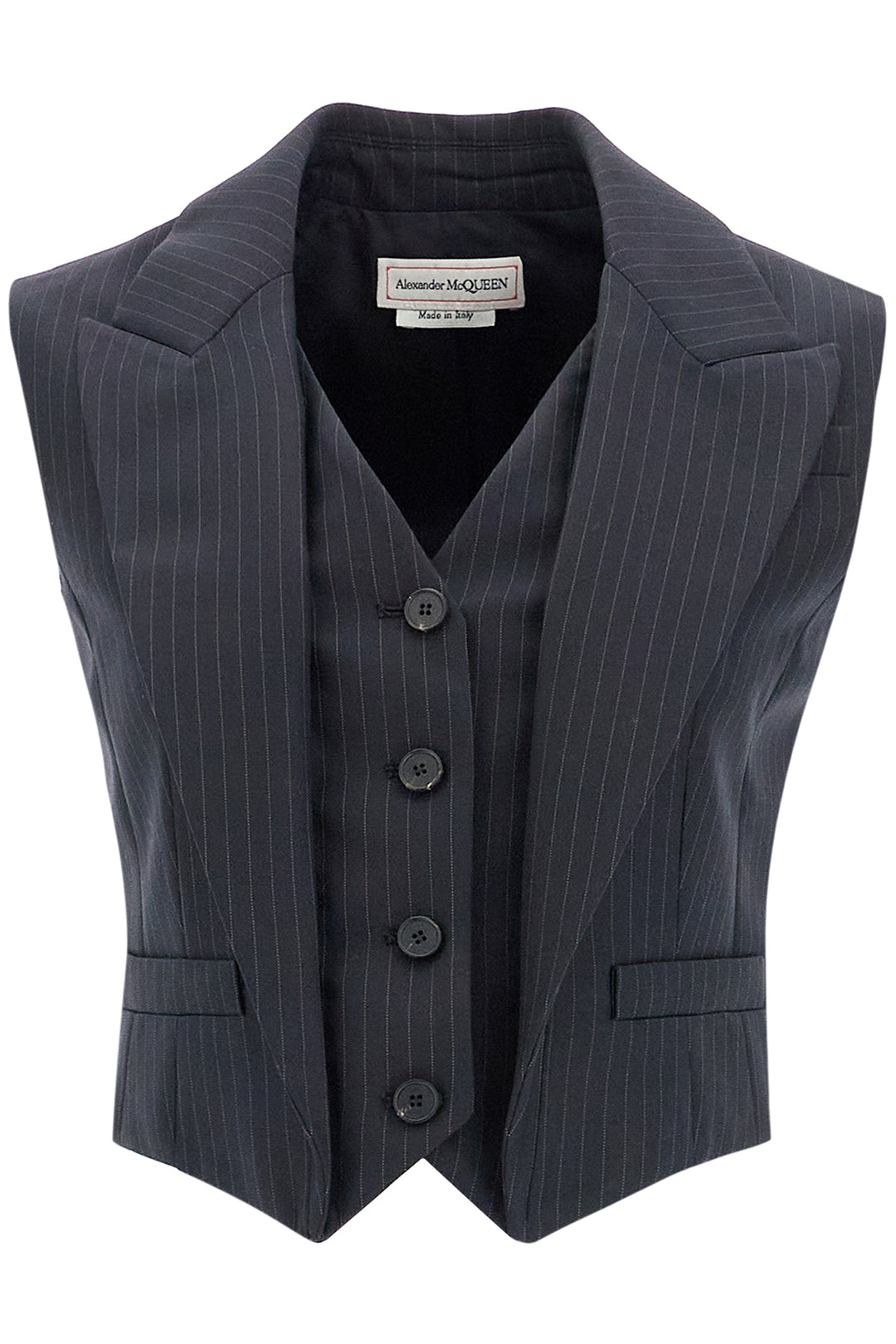 pinstriped vest with-0