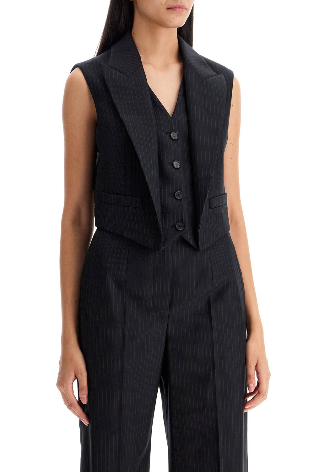 pinstriped vest with-1