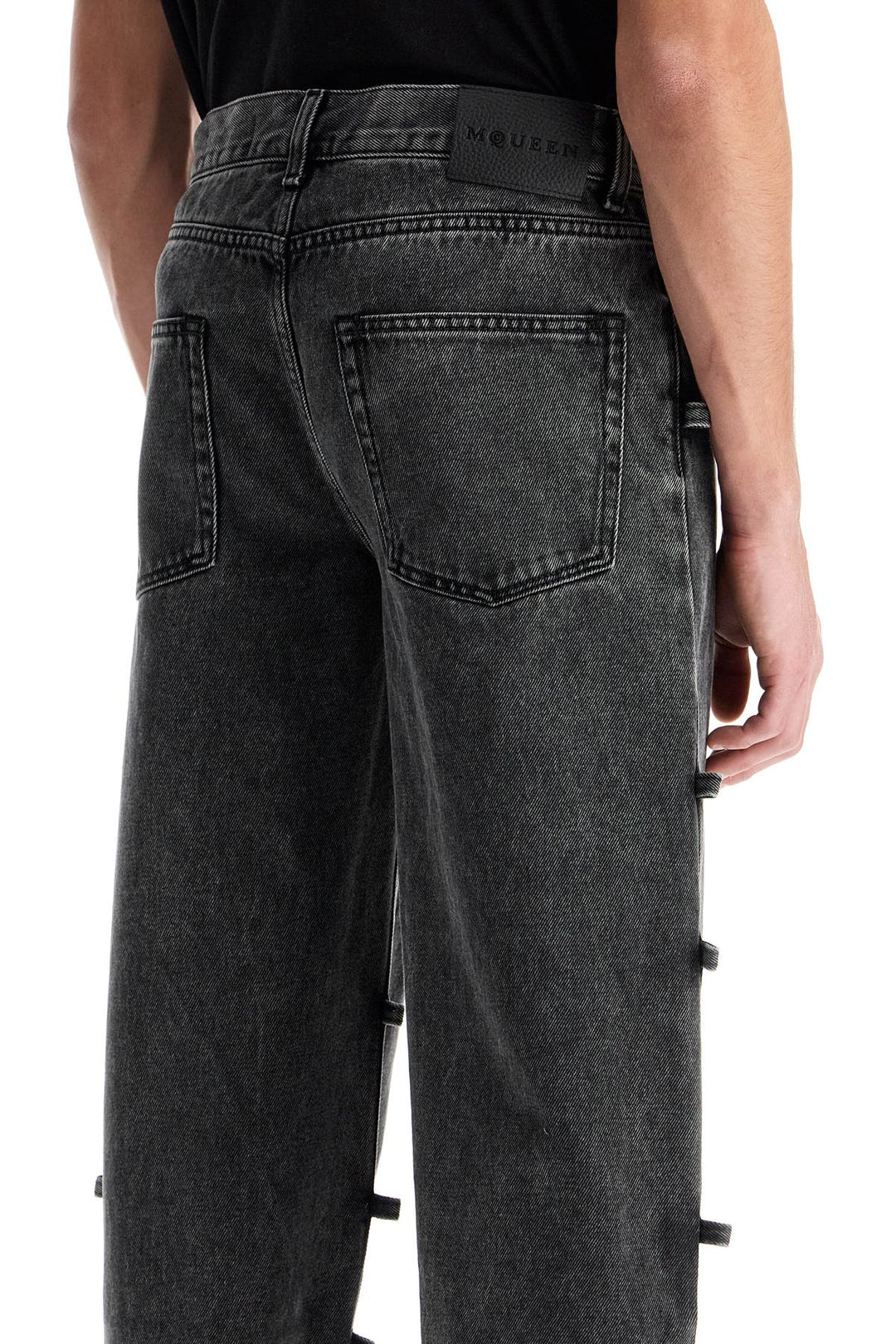 baggy jeans with knotted detail-3