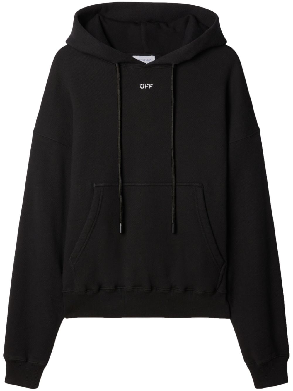 OFF-WHITE logo-print cotton hoodie-0