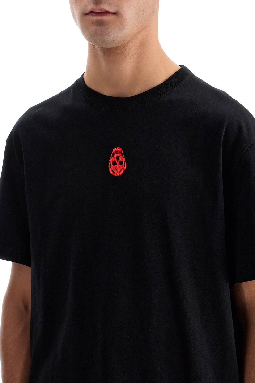 skull embroidered t-shirt-3