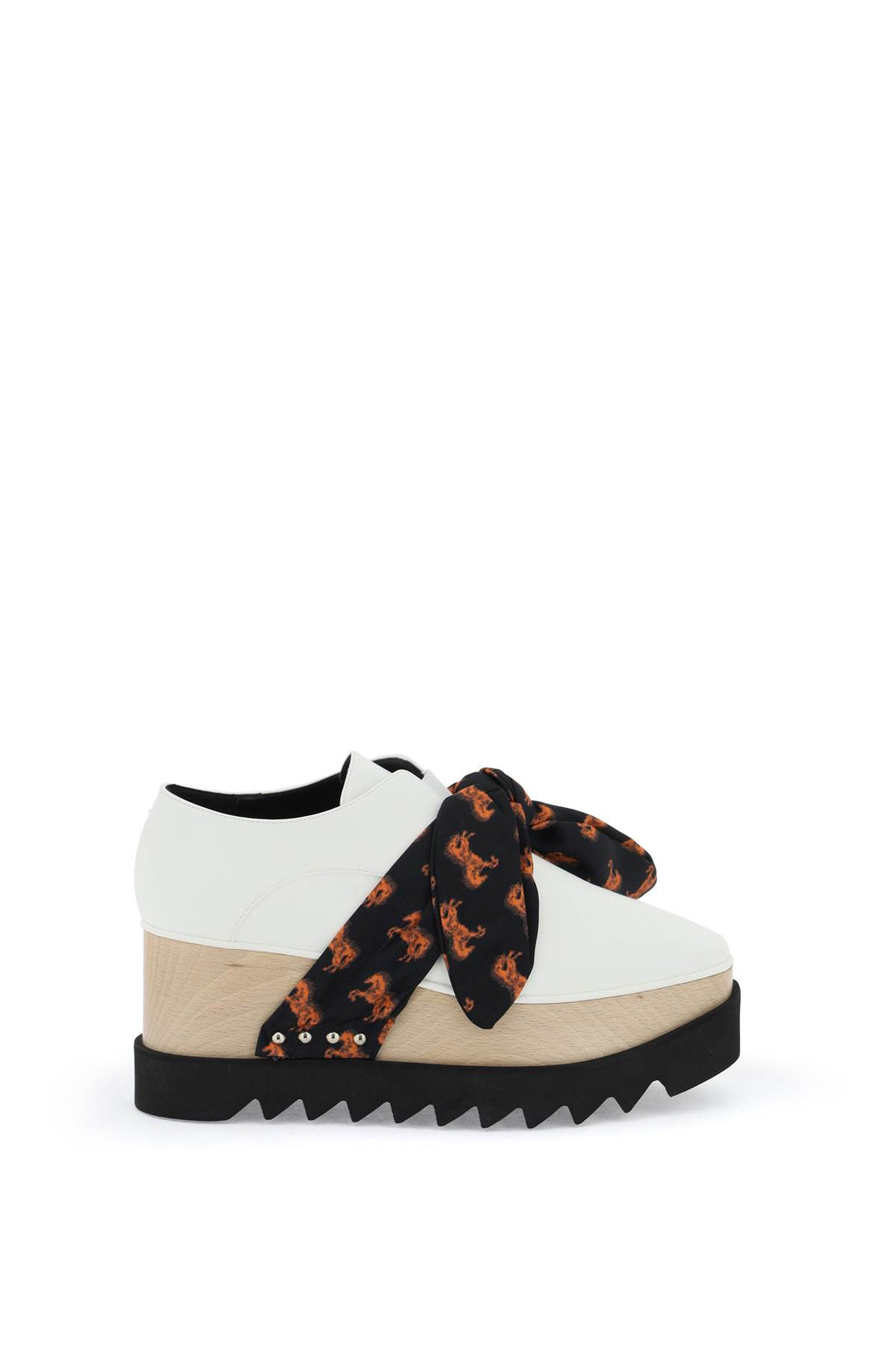 Stella mccartney platform elyse loafers eith printed band-0