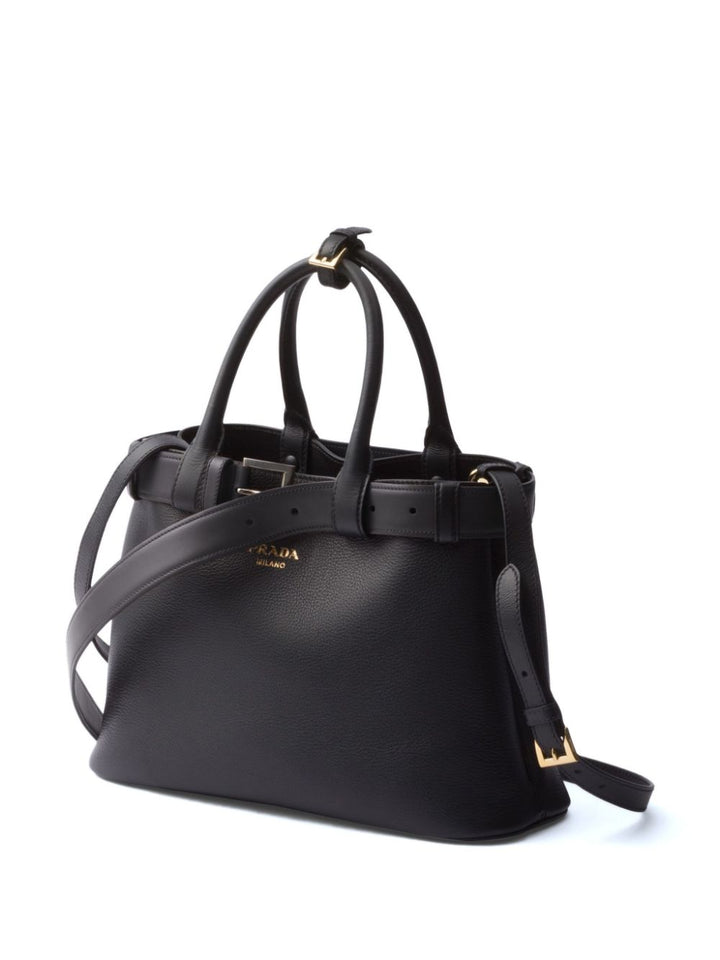medium belted leather handbag-3