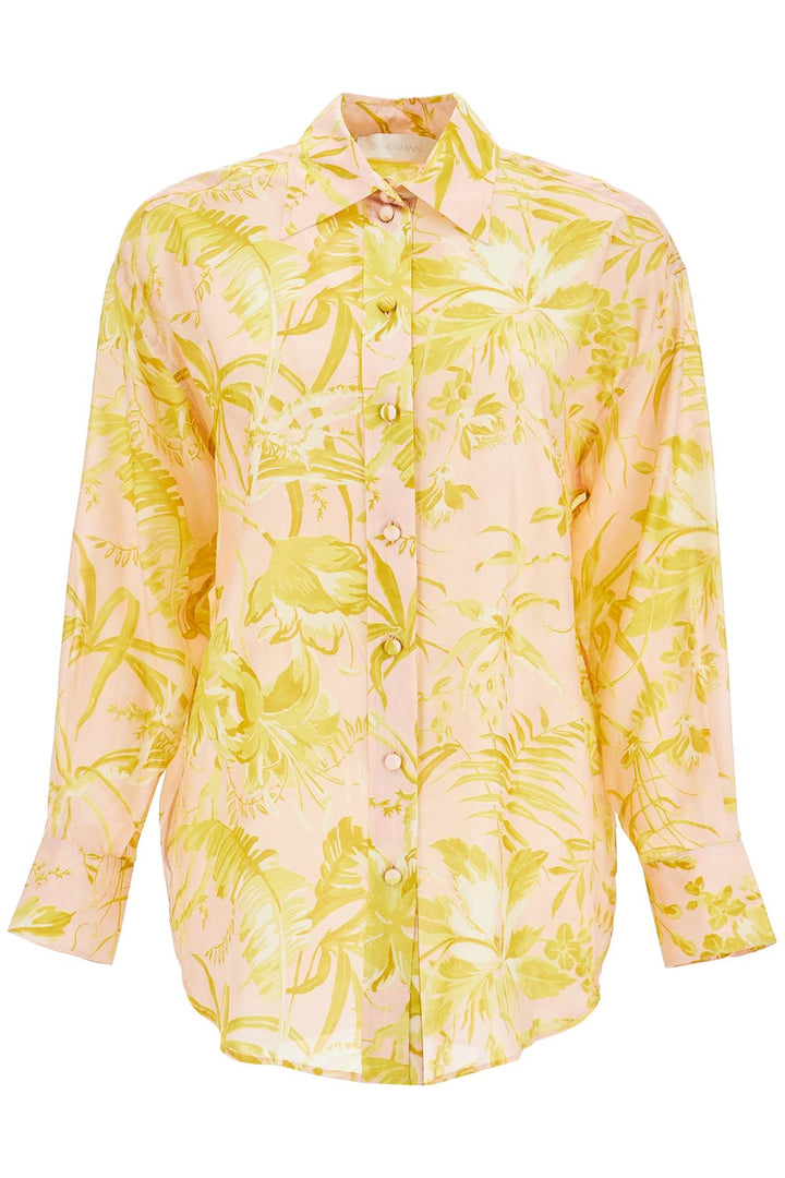 silk floral print shirt-0