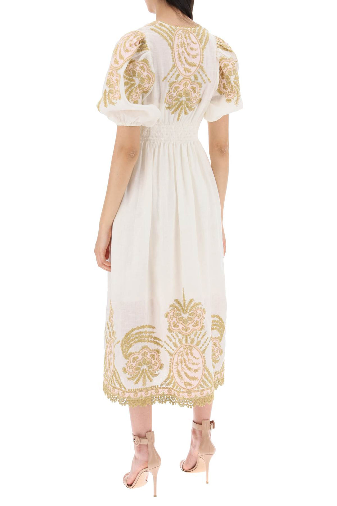 "waverly embroidered linen dress"-2