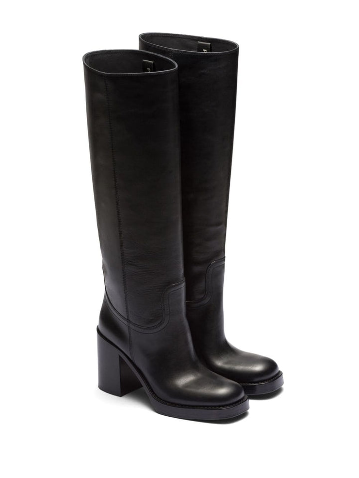 PRADA 90mm knee-high leather boots-2