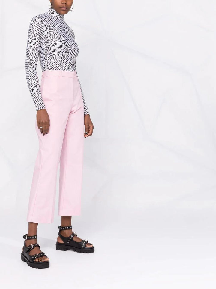 MSGM pressed-crease cotton tailored trousers-3