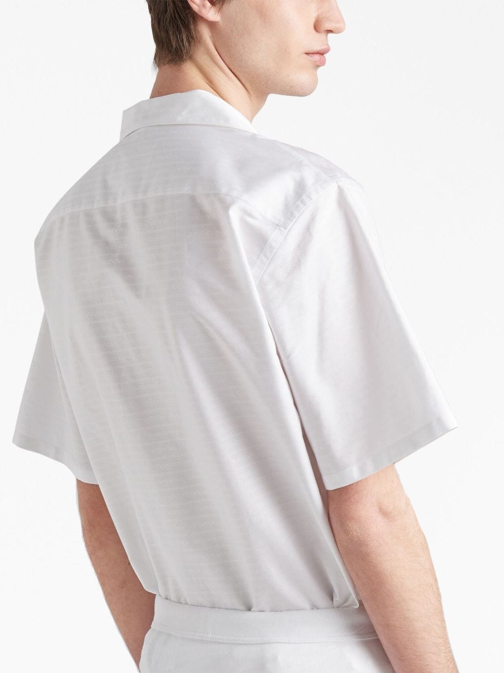 triangle-logo cotton shirt-1