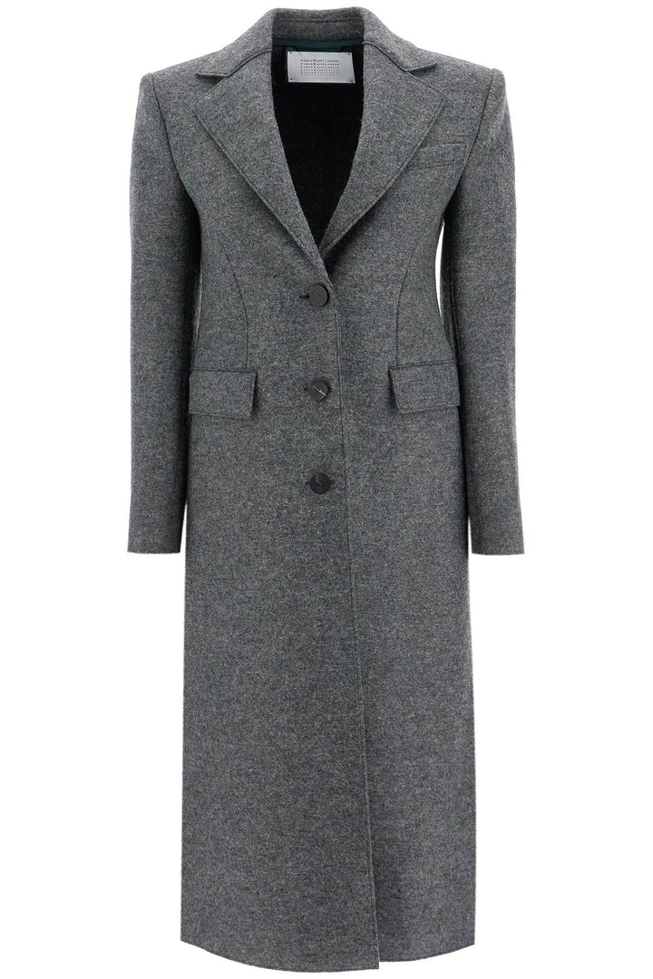 single-breasted coat in pressed wool-0