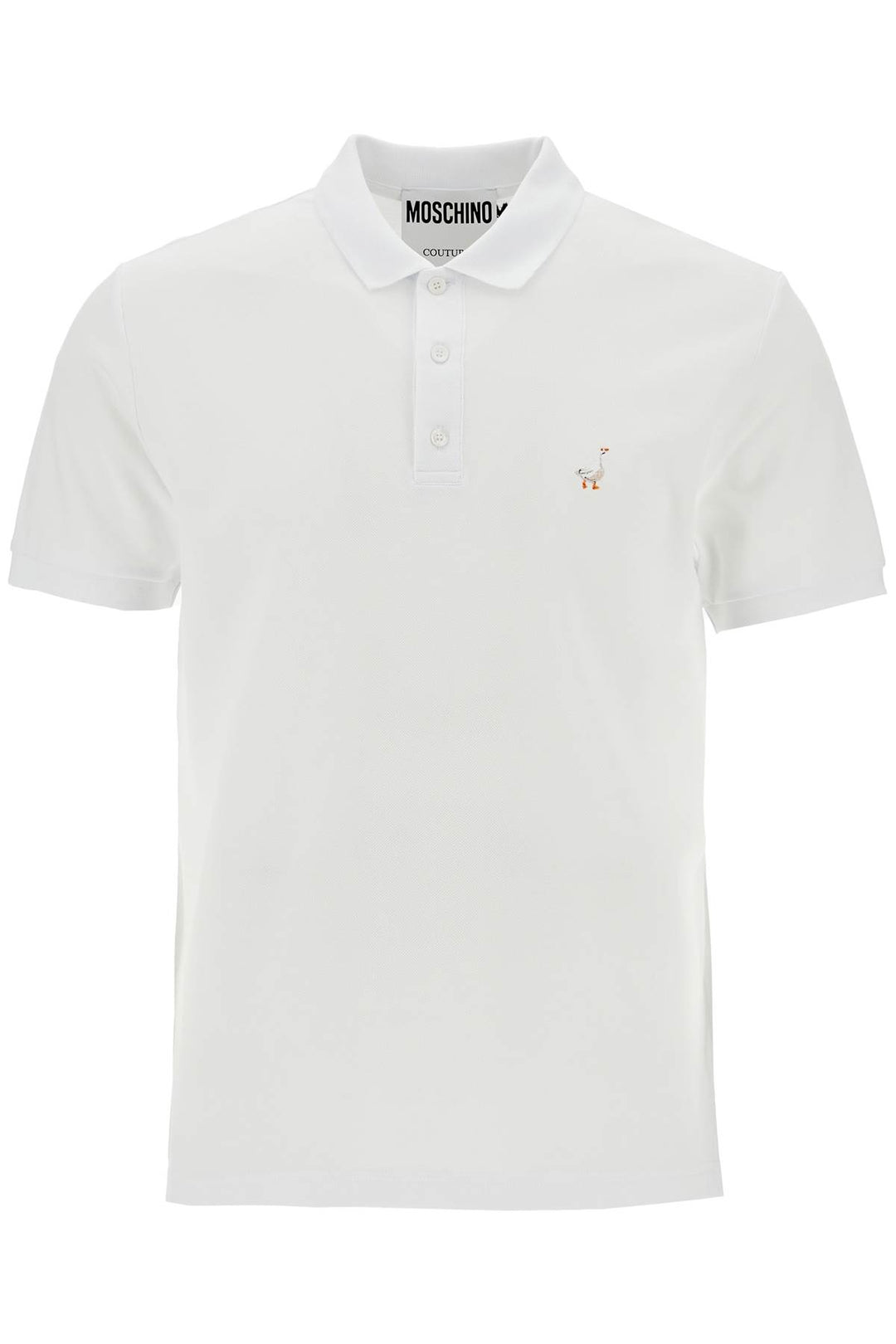 white cotton polo with delicate embroidery-0