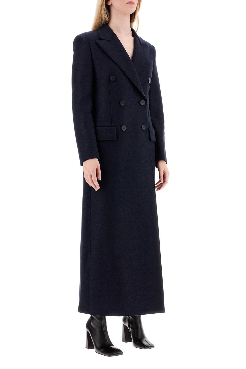 double-breasted pressed wool coat-1