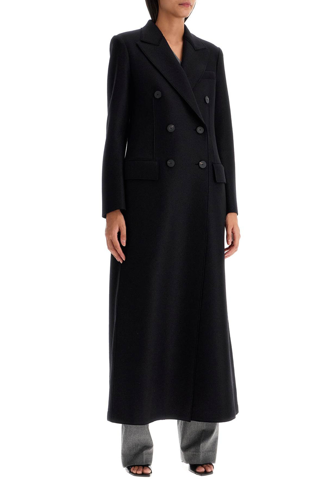 double-breasted pressed wool coat-1