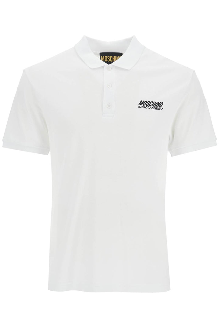 polo shirt with embroidered logo-0