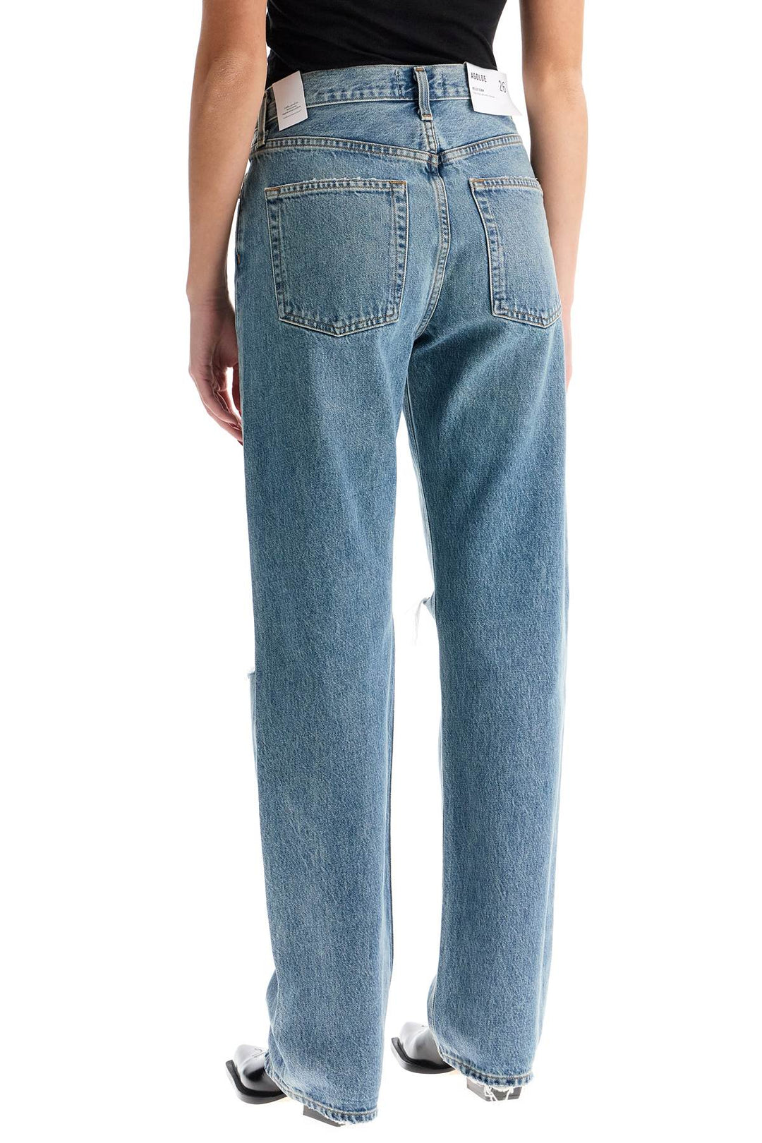 relaxed straight fit kelly used effect jeans-2