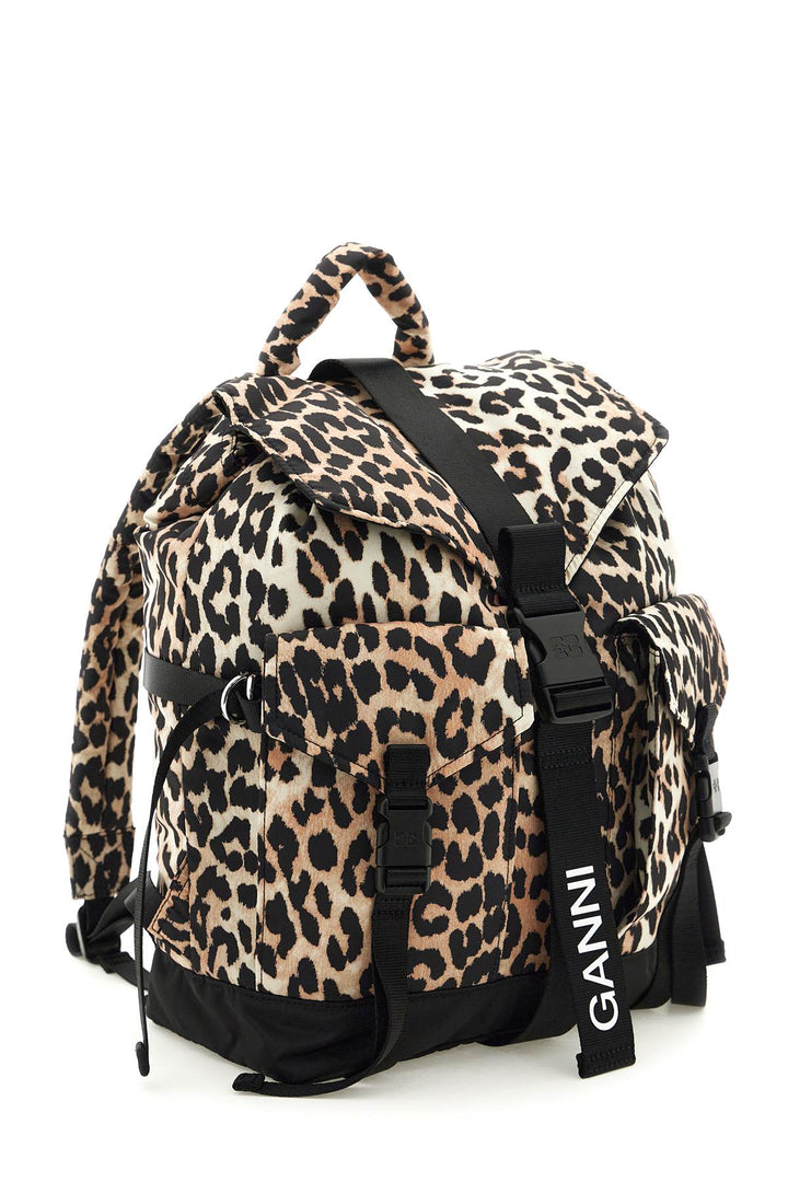 animal print nylon backpack-2