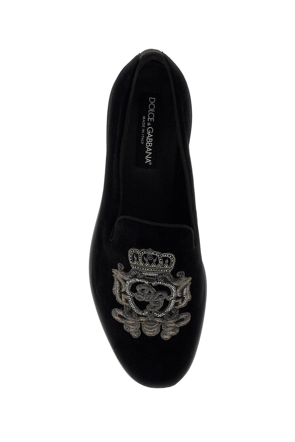 embroidered velvet loafers-1