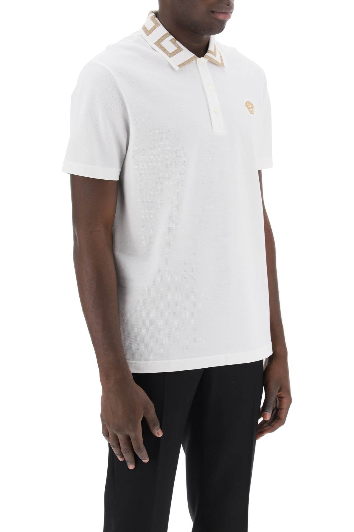 polo shirt with greca collar-1