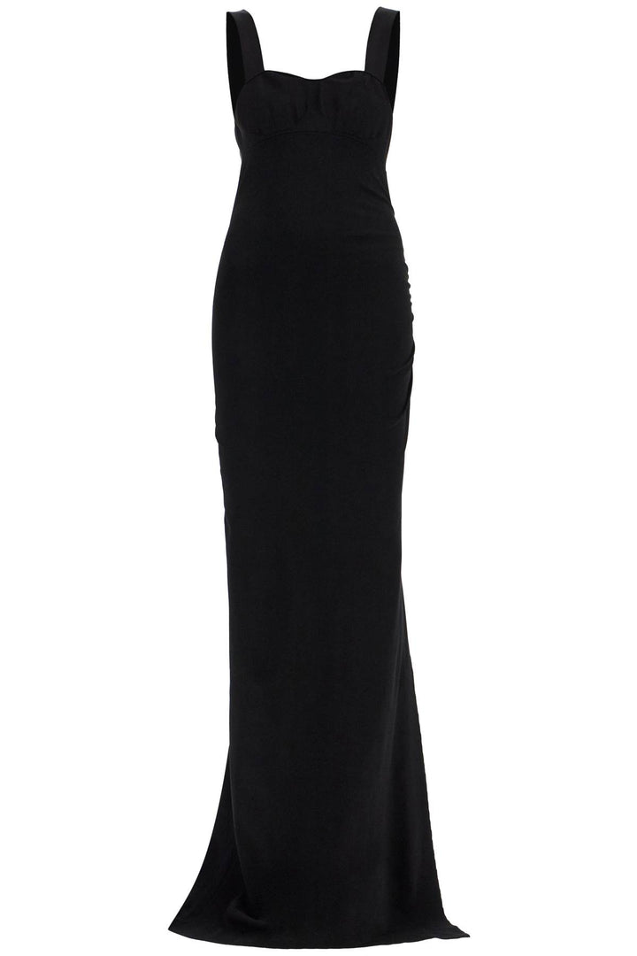 "maxi knit dress with cut out details-0