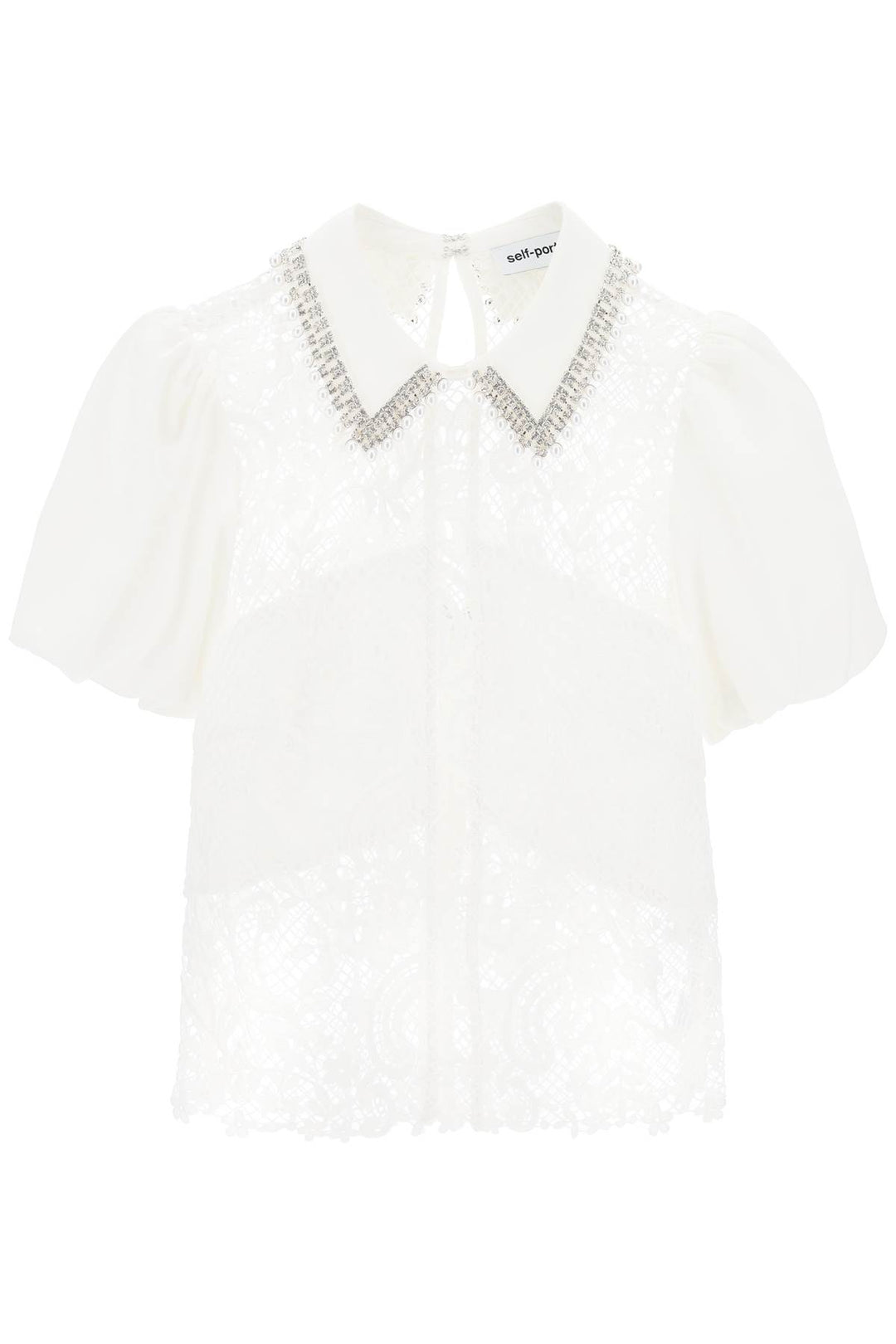 floral-lace top with appliques-0