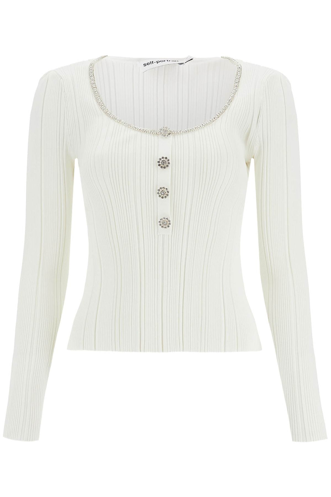 "knit top with crystals embell-0