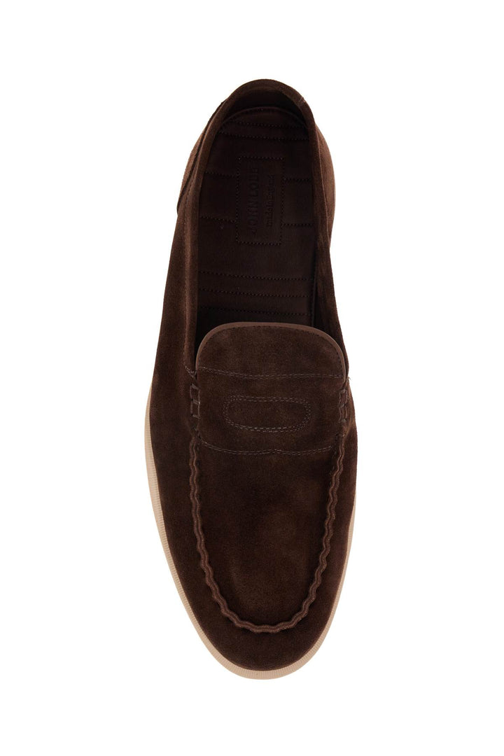 dark brown suede casual shoes with velcro closure-1