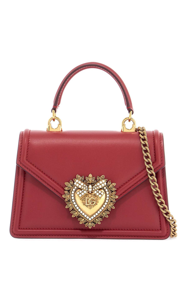 red poppy leather shoulder and crossbody bag with heart motif-0