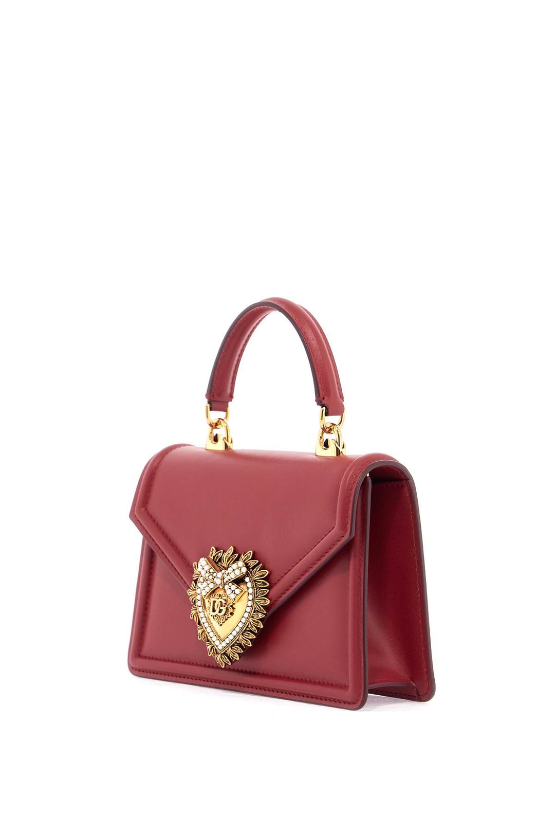 red poppy leather shoulder and crossbody bag with heart motif-2