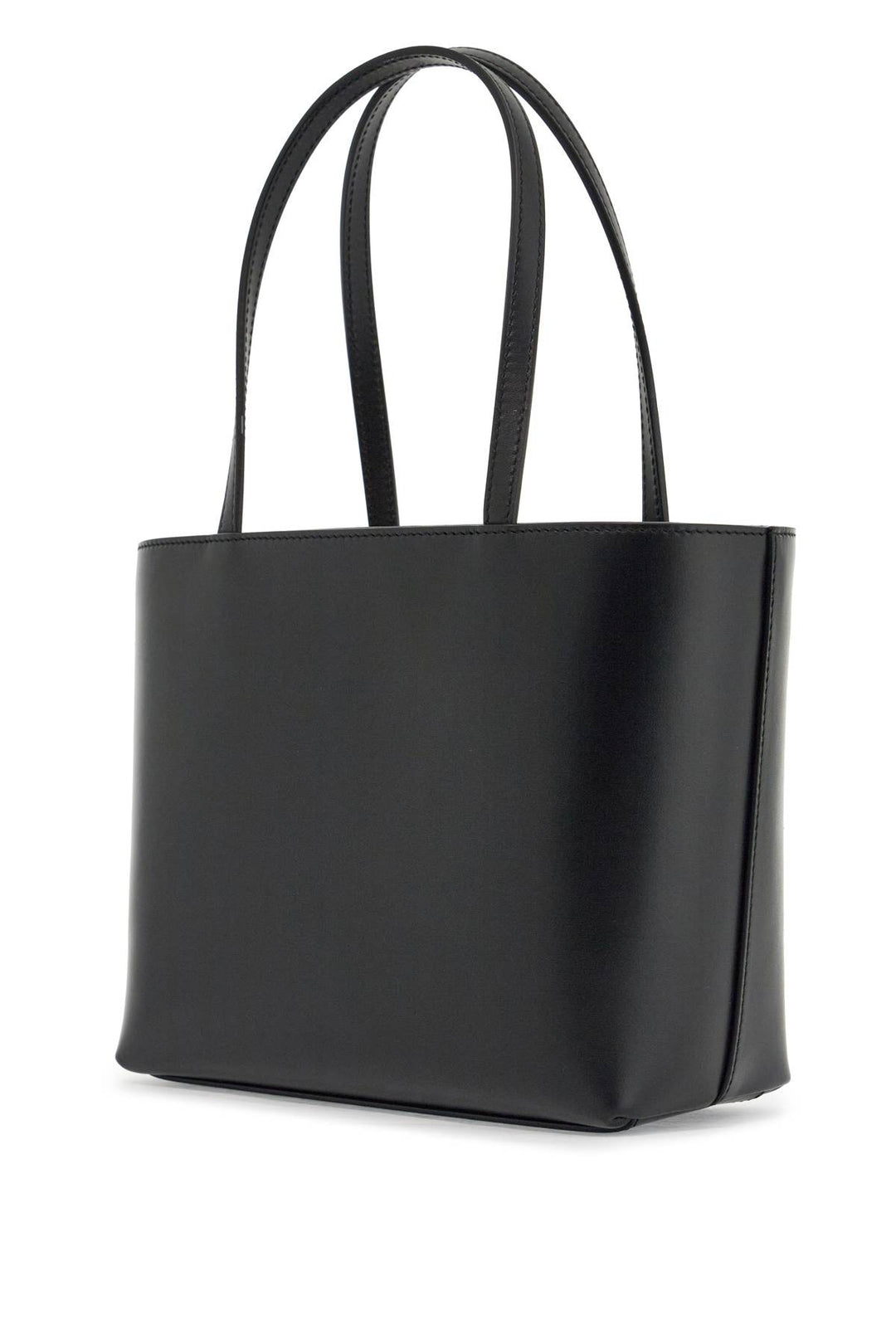 black smooth calfskin rectangular shopping bag-1