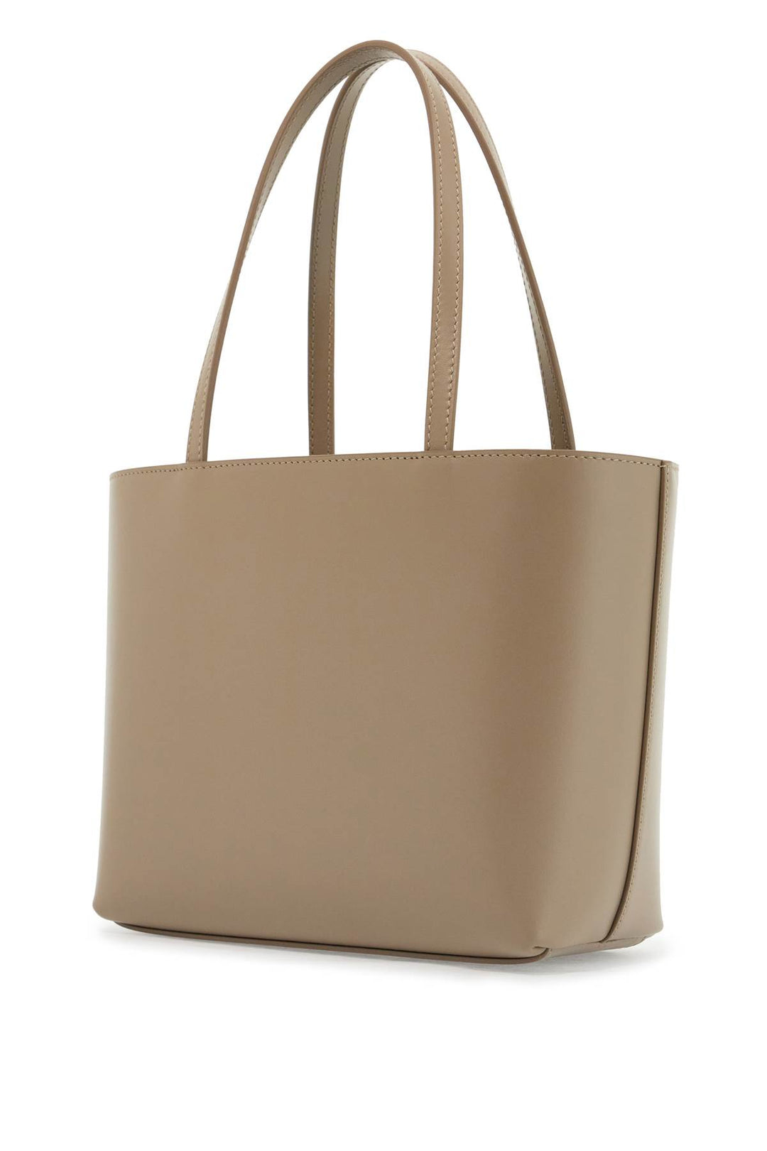 structured shopping bag in taupe smooth calfskin-1