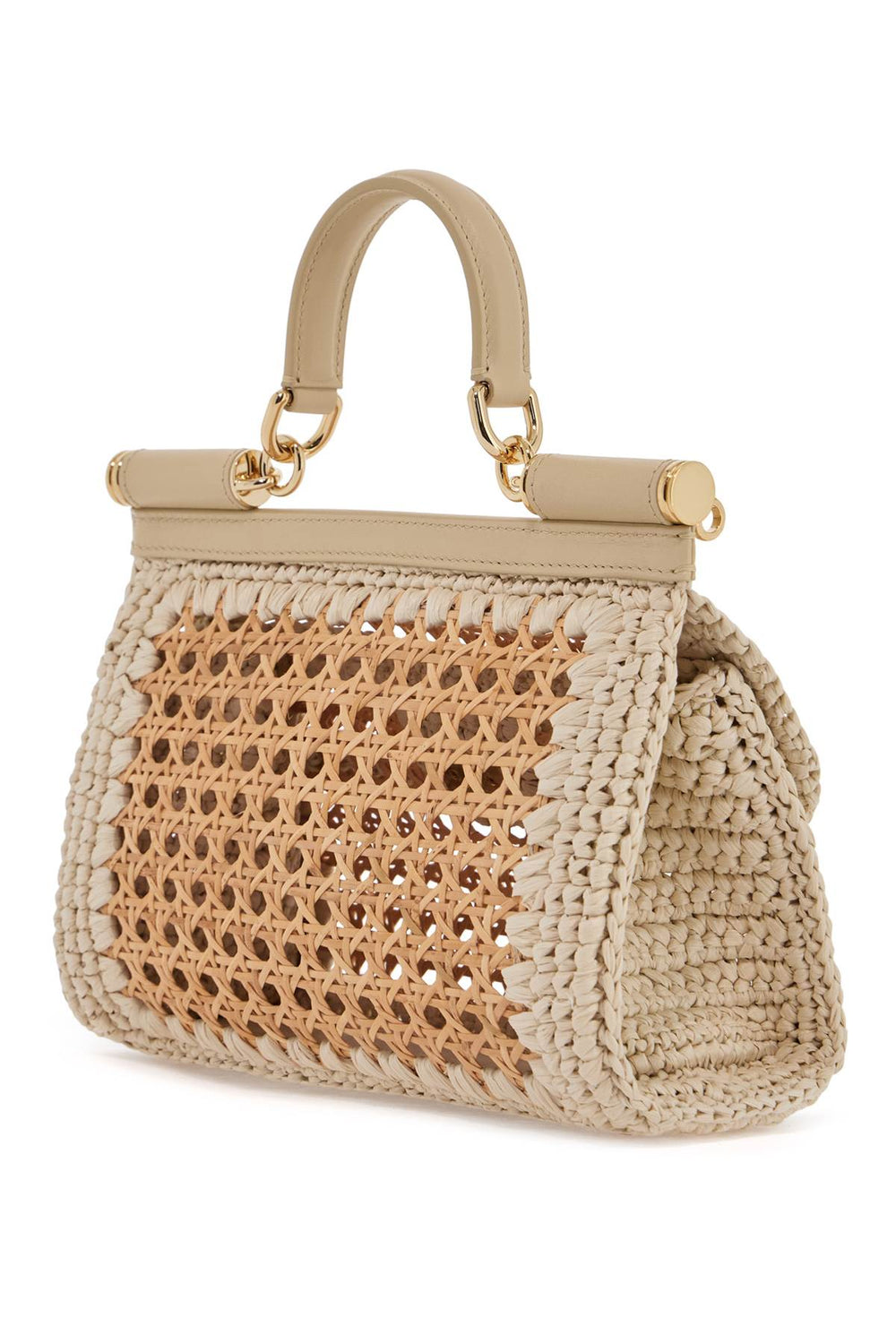 'extended sicily handbag in straw and raff-1