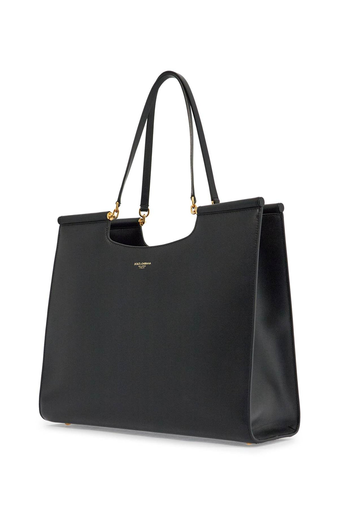 large black leather tote bag-2