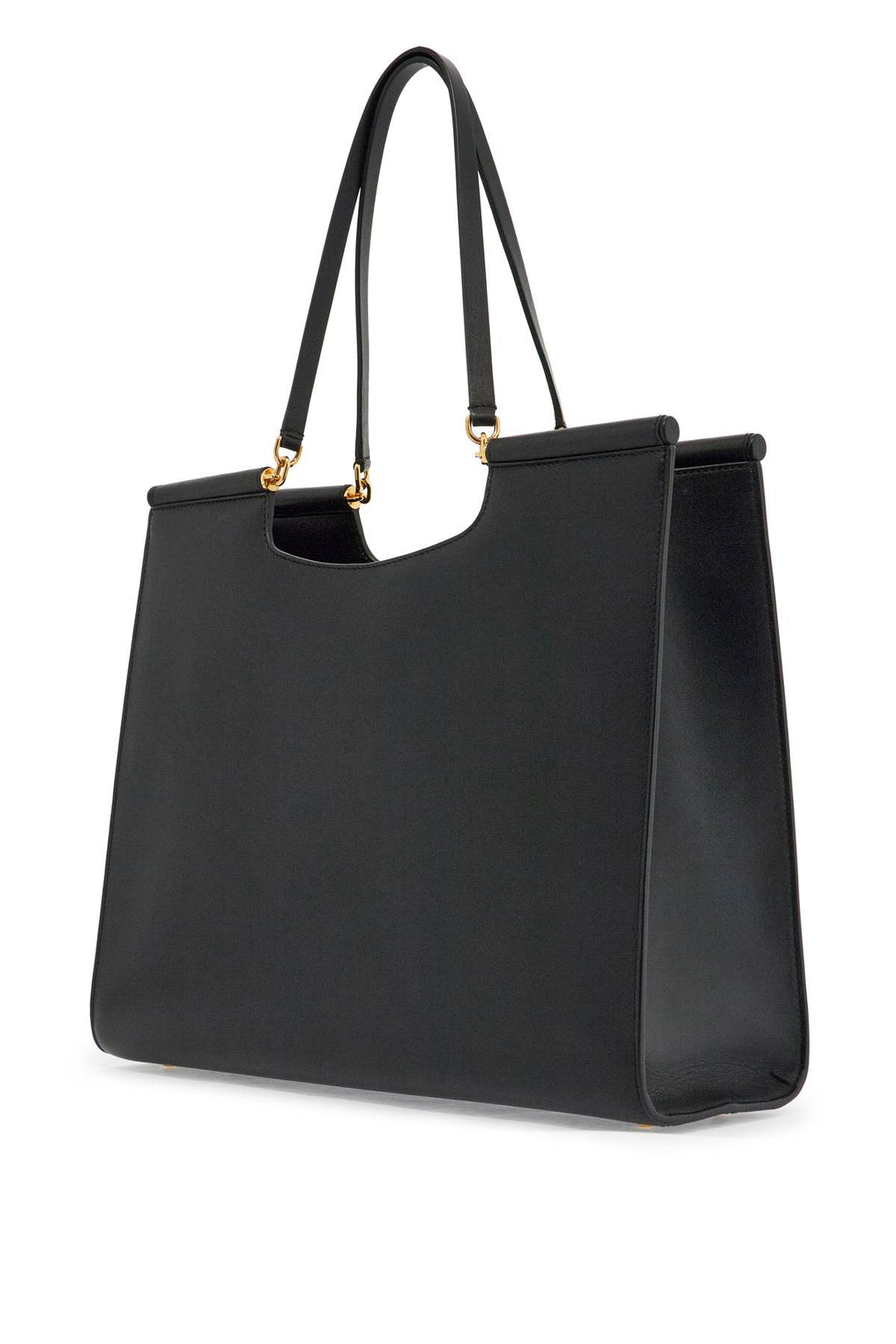 large black leather tote bag-1