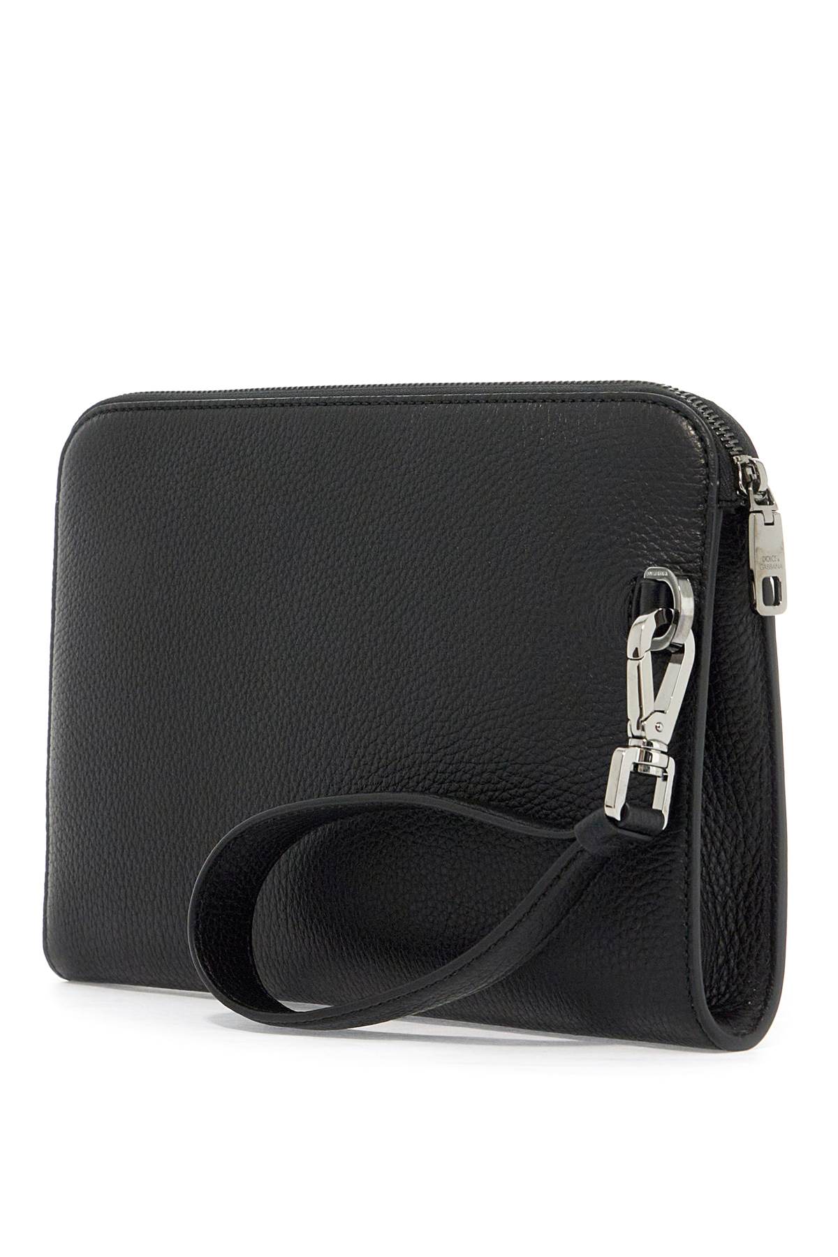 "embossed leather media pouch-1