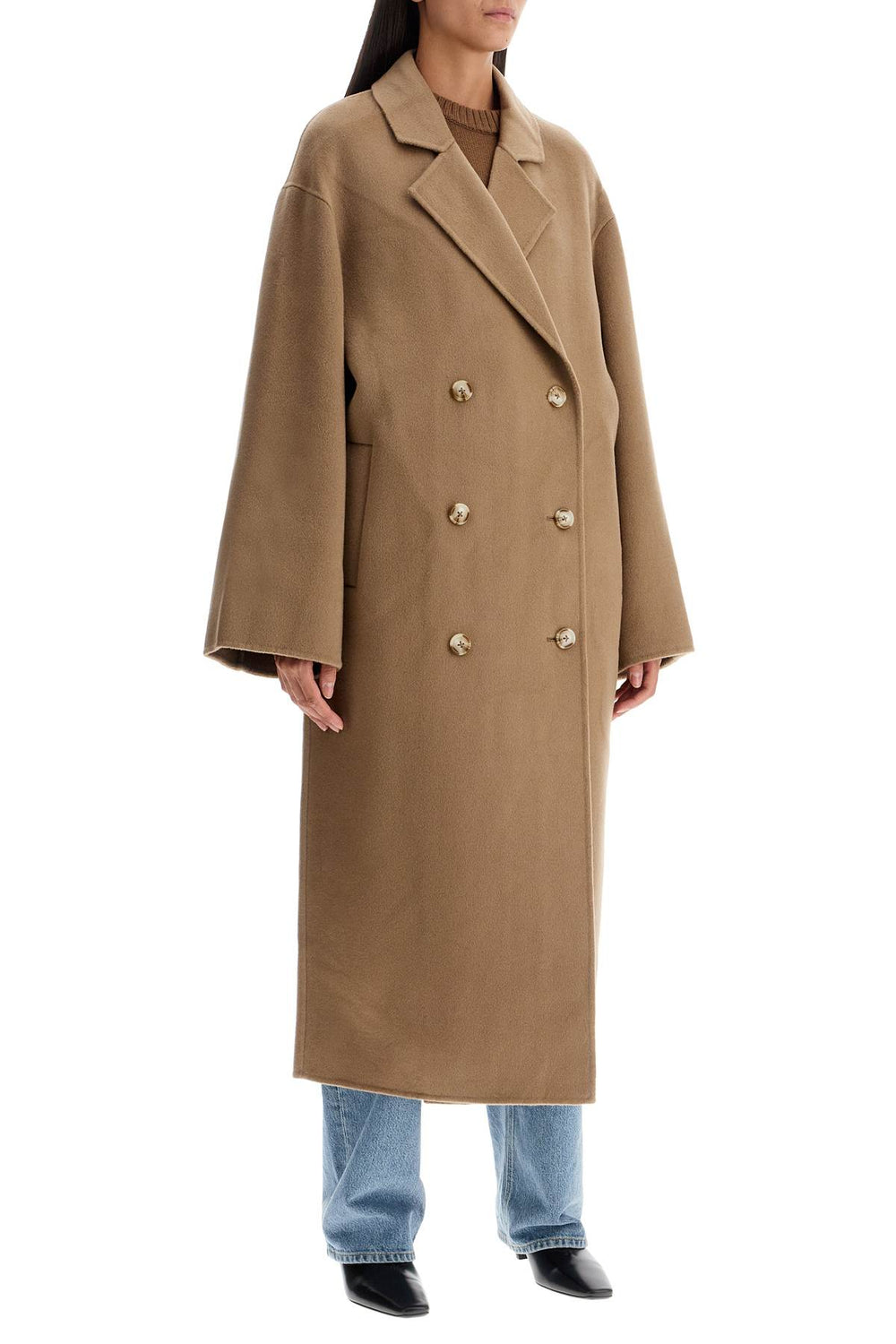 long wool and cashmere coat 'borne-1