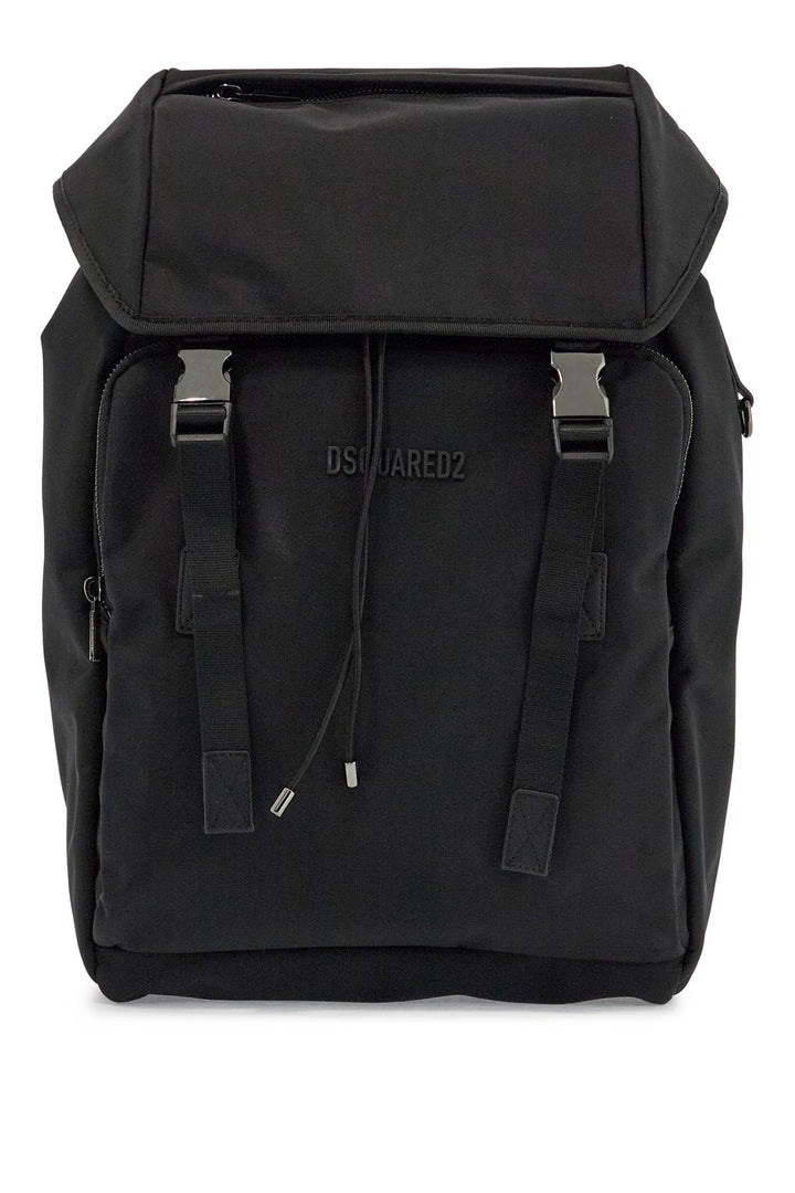 black nylon laptop backpack-0