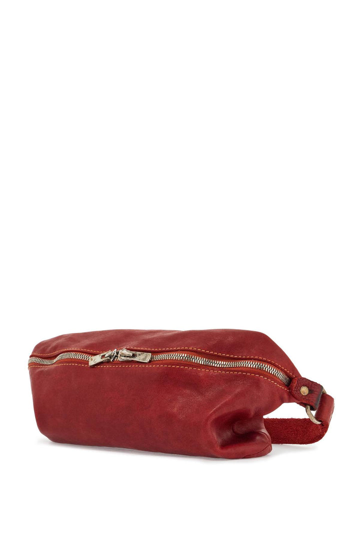 medium red horse leather fanny pack with adjustable shoulder strap-2