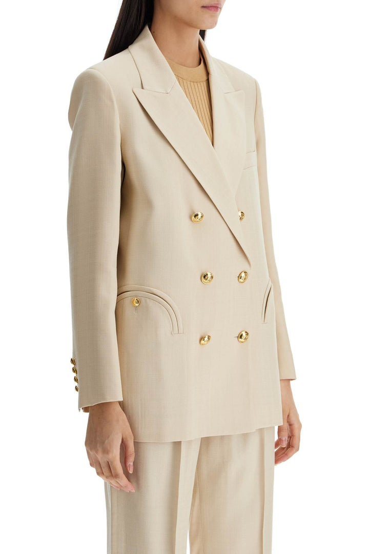 ivory double-breasted viscose blazer-1