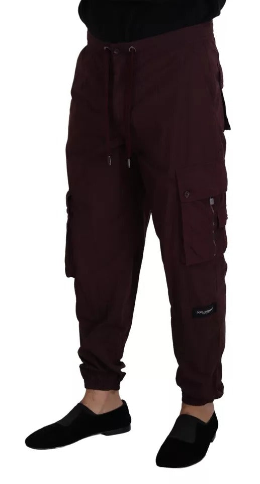 Bordeaux Cargo Jogger Trouser Cotton Pants