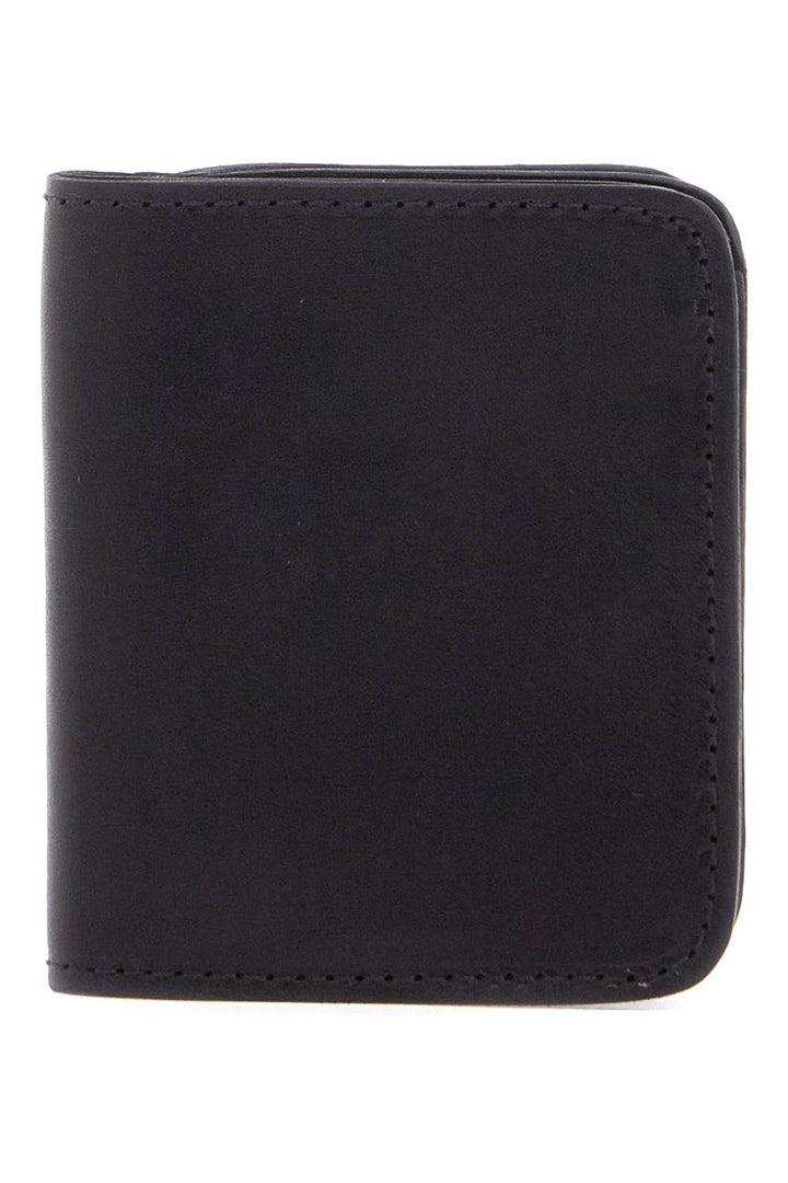 black kangaroo leather wallet for men with snap closure and compartments-0