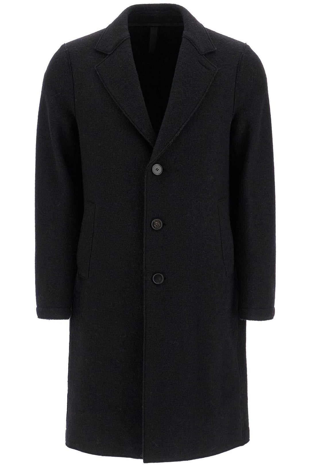 single-breasted wool coat in boiled-0