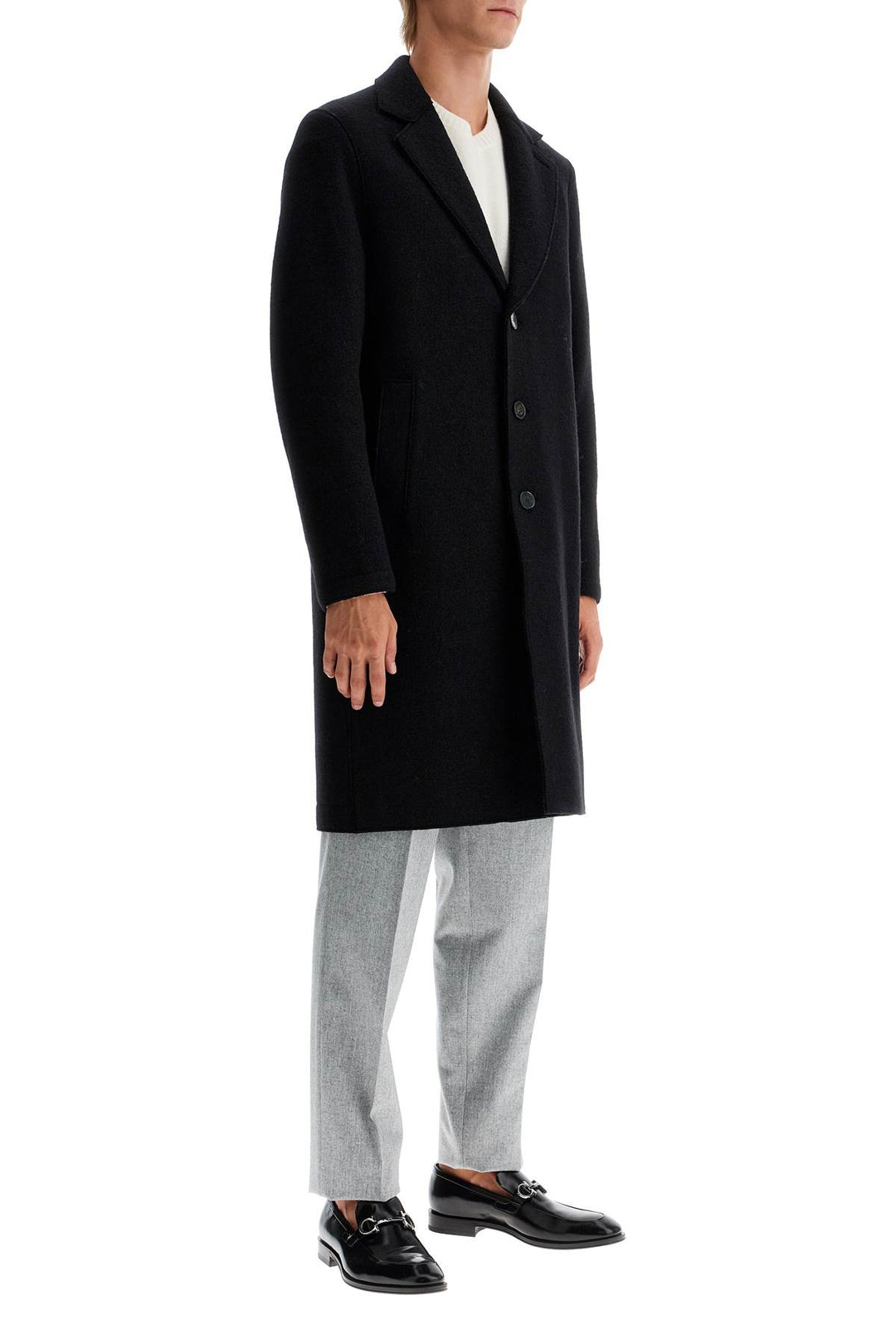 single-breasted wool coat in boiled-1