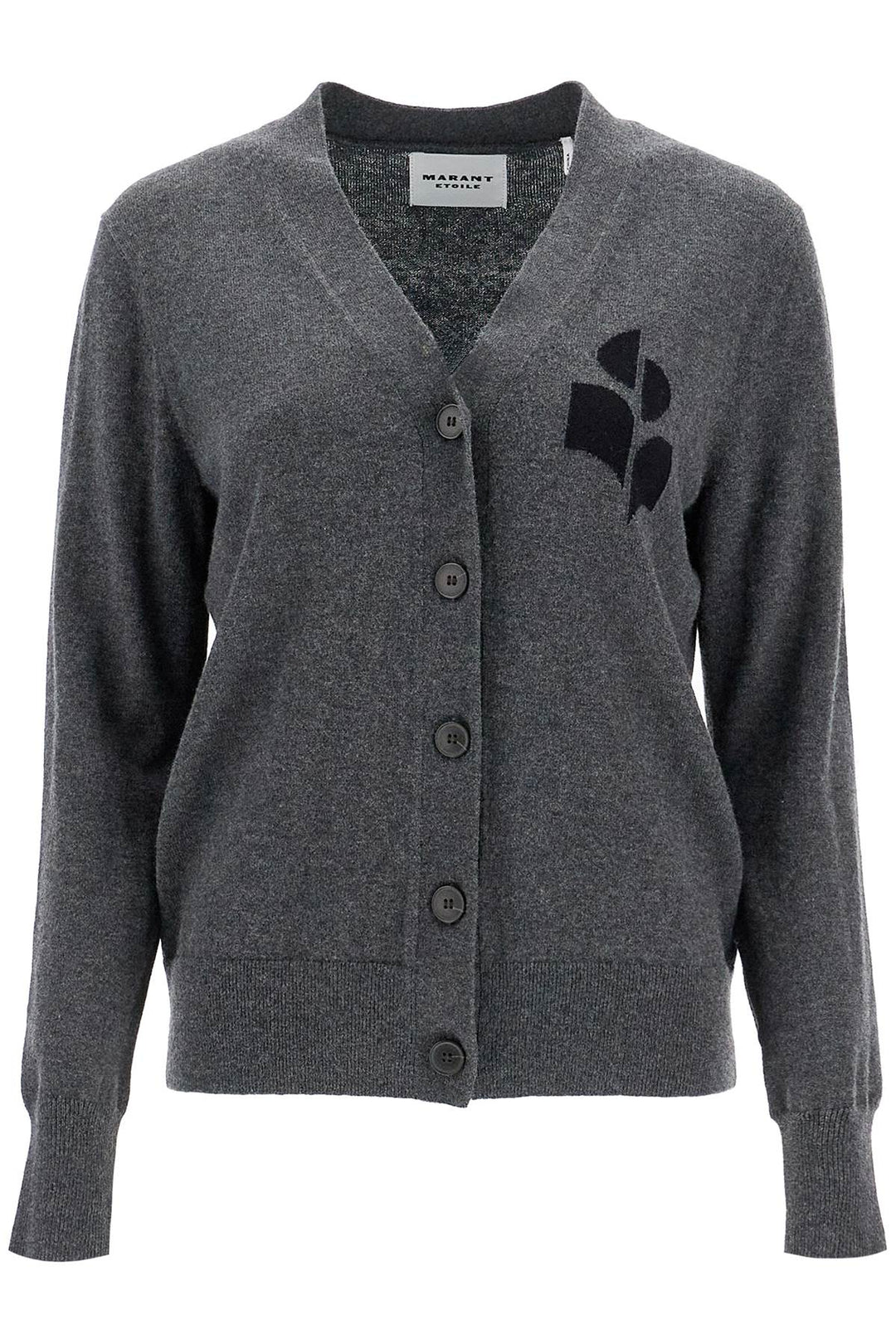 karin cardigan with logo intarsia-0