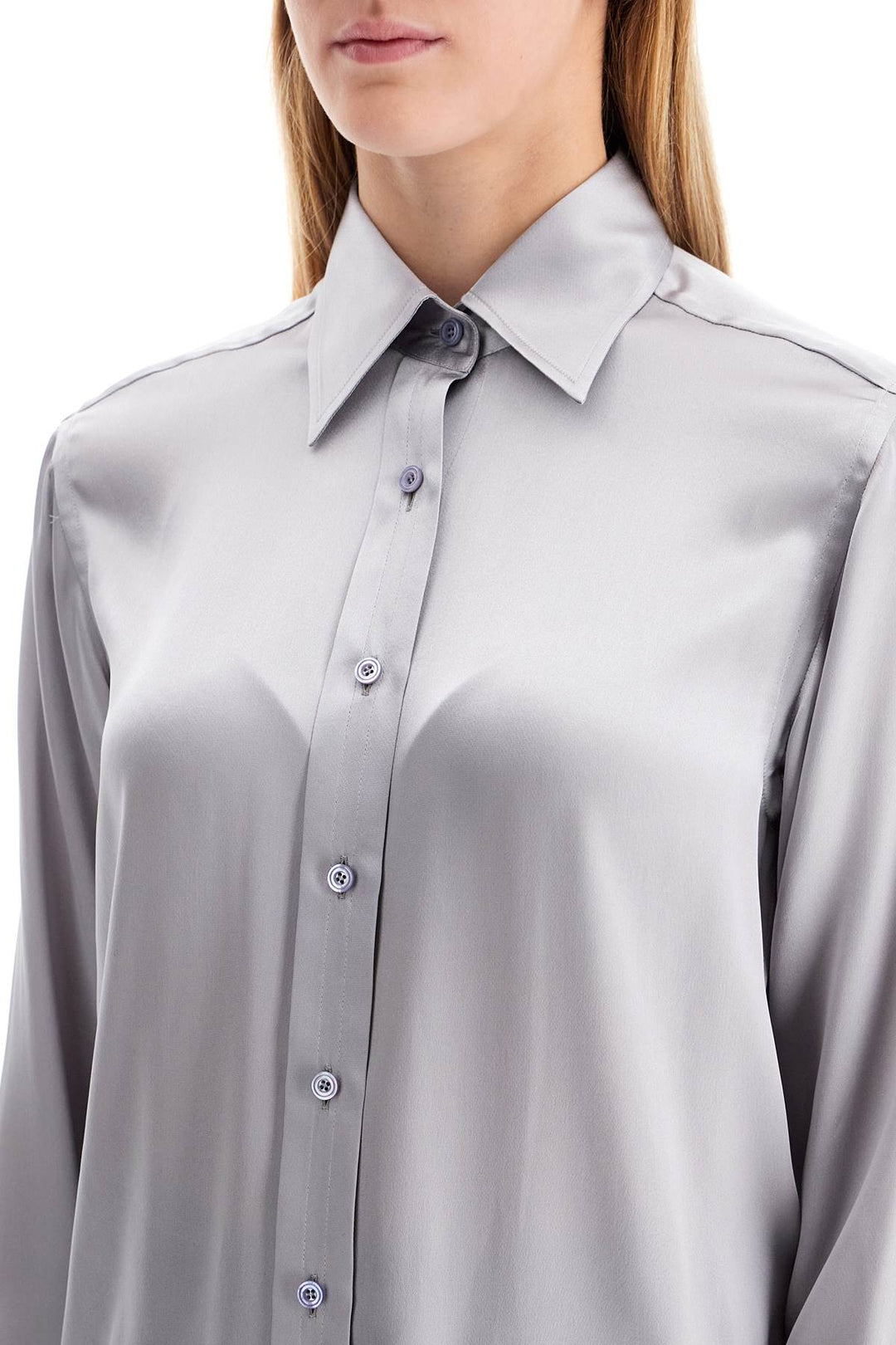 silk satin shirt for women-3