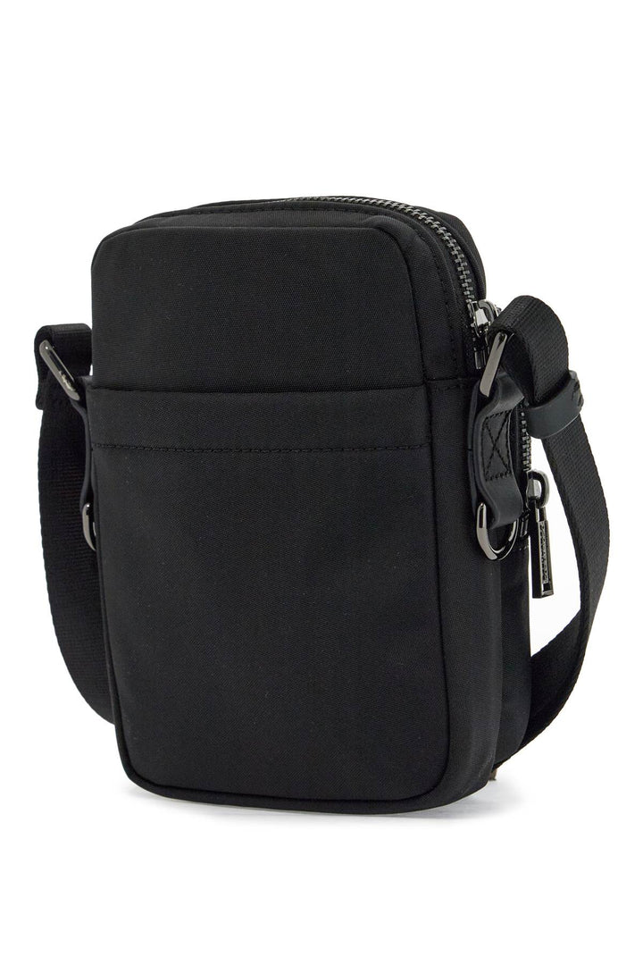 black minimalist crossbody bag in polyamide-1