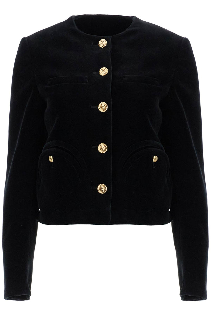 cotton velvet bolero jacket in-0