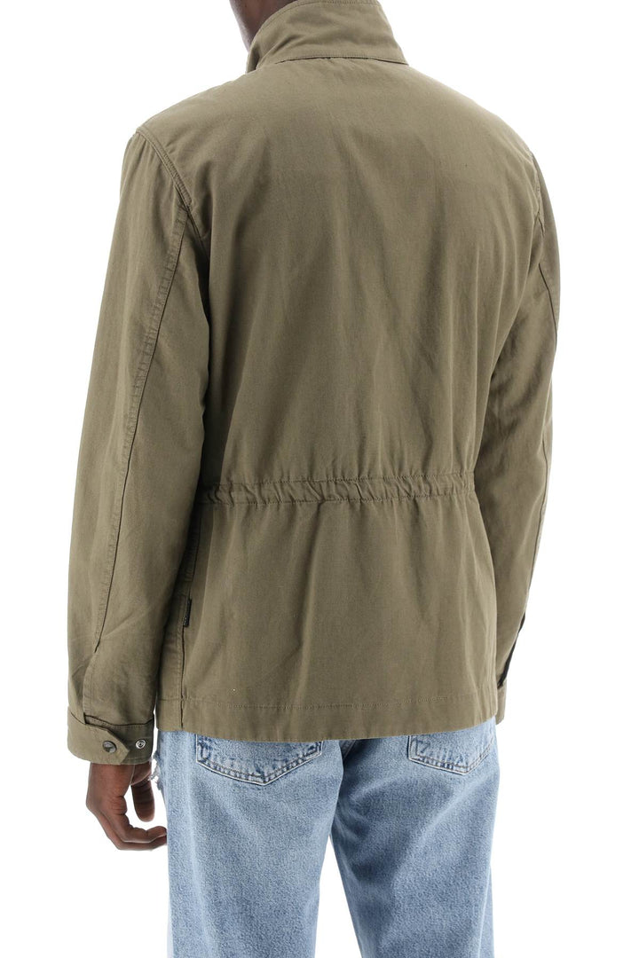 "field jacket in cotton and linen blend"-2