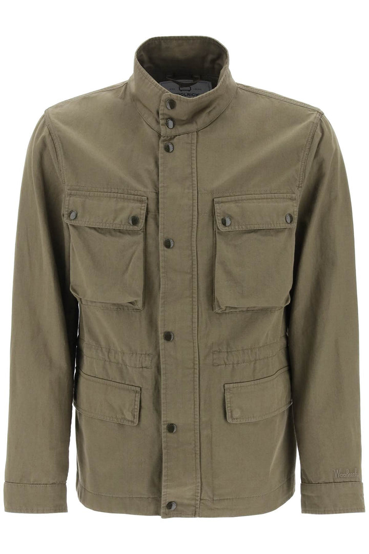 "field jacket in cotton and linen blend"-0