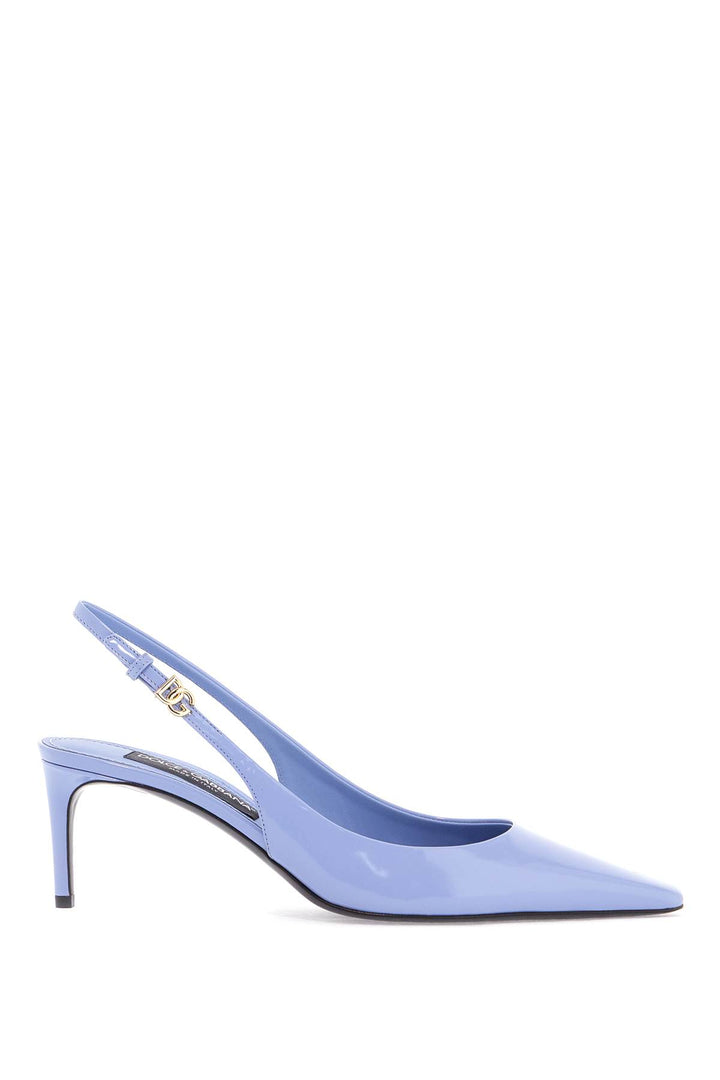 glossy leather slingback dé-0