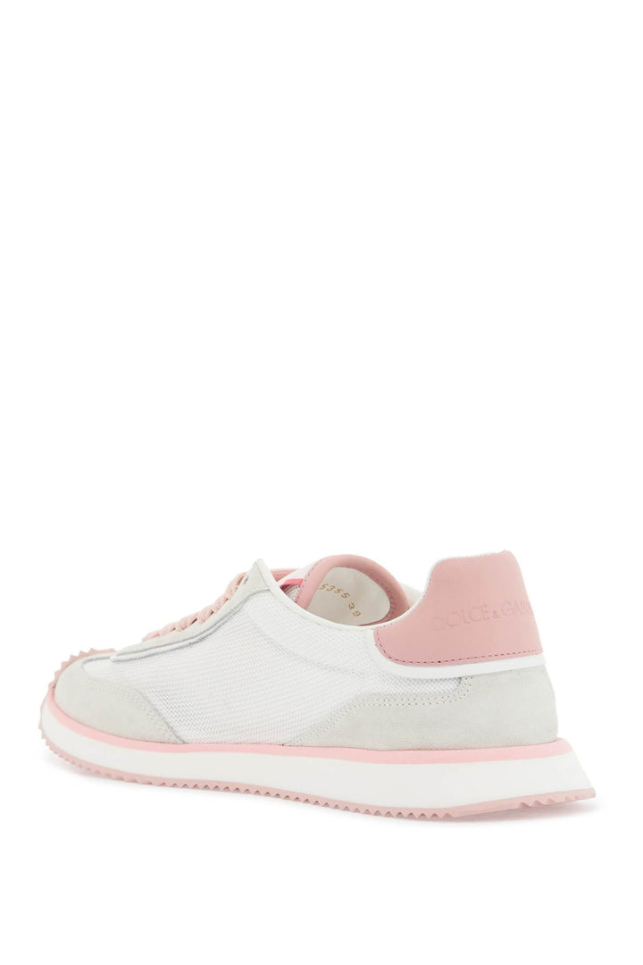 white and pink dg logo sneakers-2