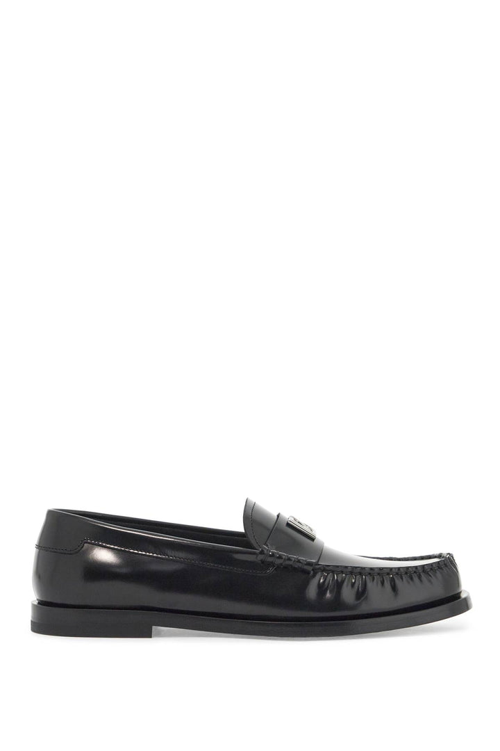 brushed leather loafers-0